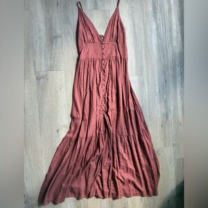 Abercrombie & Fitch Rust Maxi Dress
